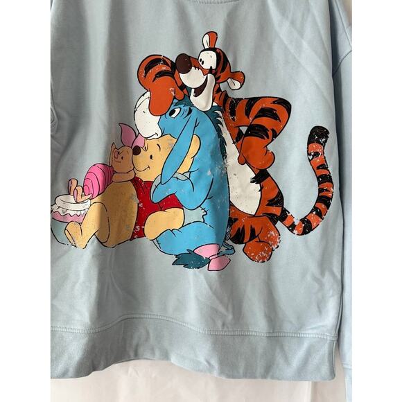 Winnie the Pooh Light Blue Crewneck Sweatshirt Size Small - Picture 6 of 14